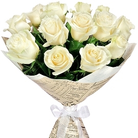 Simply White (15 Roses)