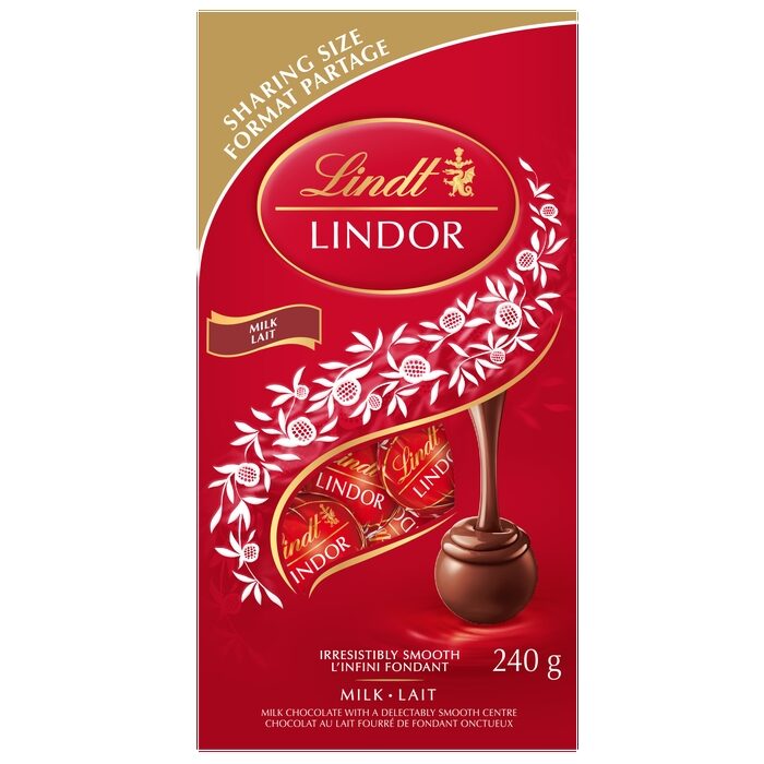 Lindt Lindor Milk Chocolate Truffles, 240-Gram Bag