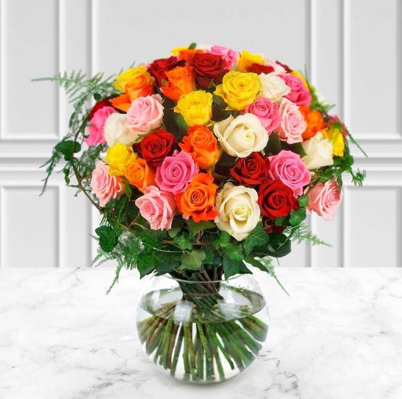 Prestige Fifty Assorted Roses
