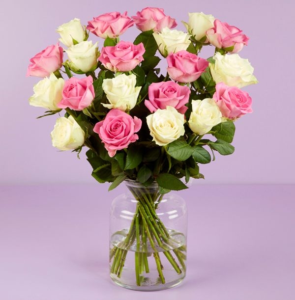 The Luxury Pink & White Rose Bouquet