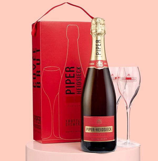 Piper Heidsieck Champagne and Flutes Gift Set