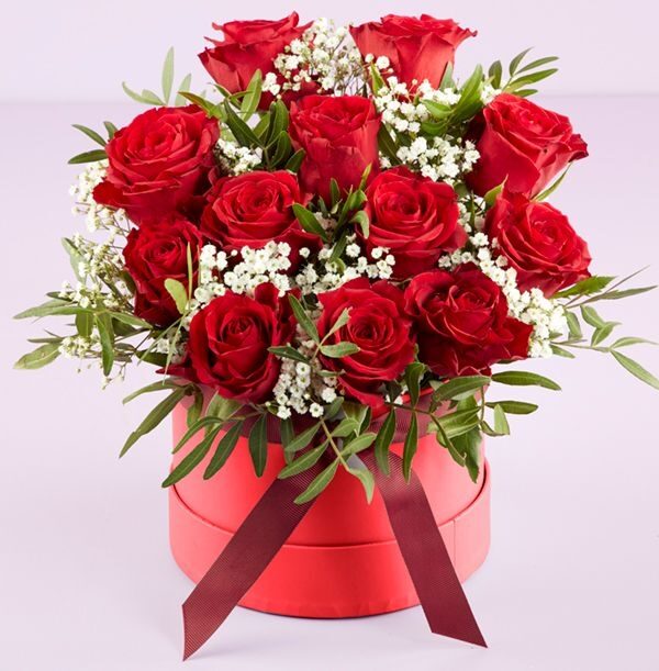 Red Rose Hatbox