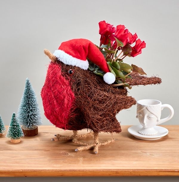 Bobby The Robin Winter Planter