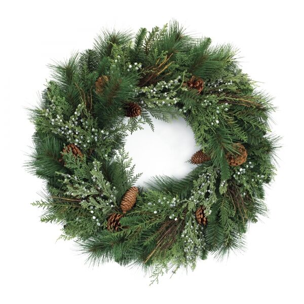 Wreath Pine & Juniper 26.5" PVC/Plastic
