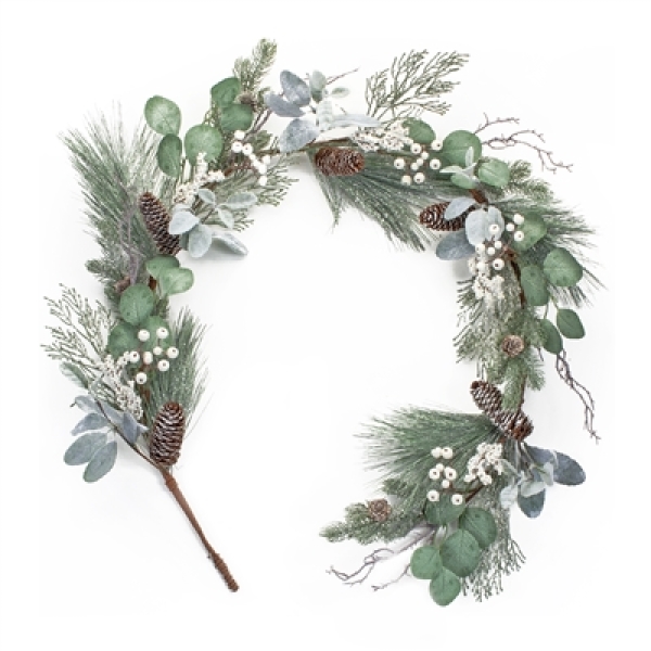 Garland Pine and Eucalyptus 5"L Plastic