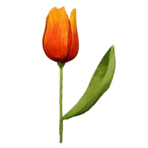 Faux Big Tulip Orange 27.5"