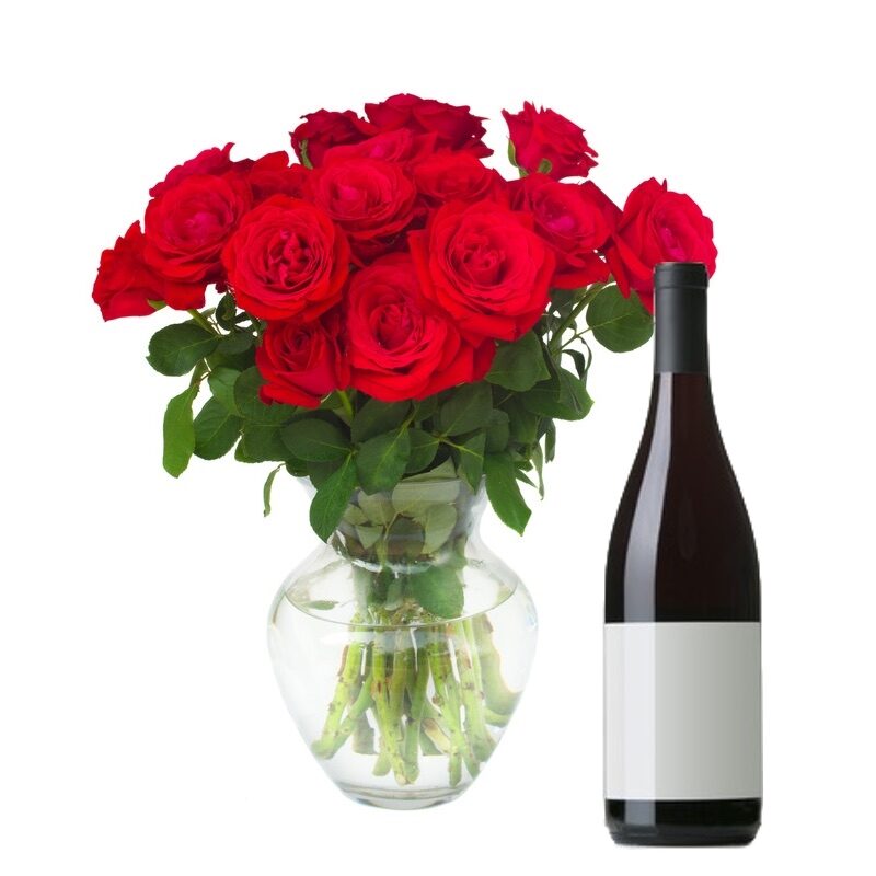 Red Roses And Red Wine (Flowers And Wine)