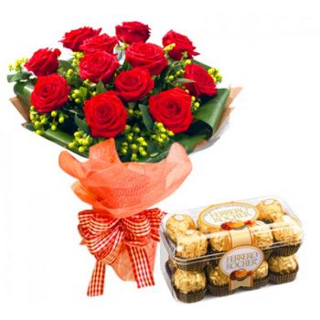 12 Red Roses And 16 Chocolates