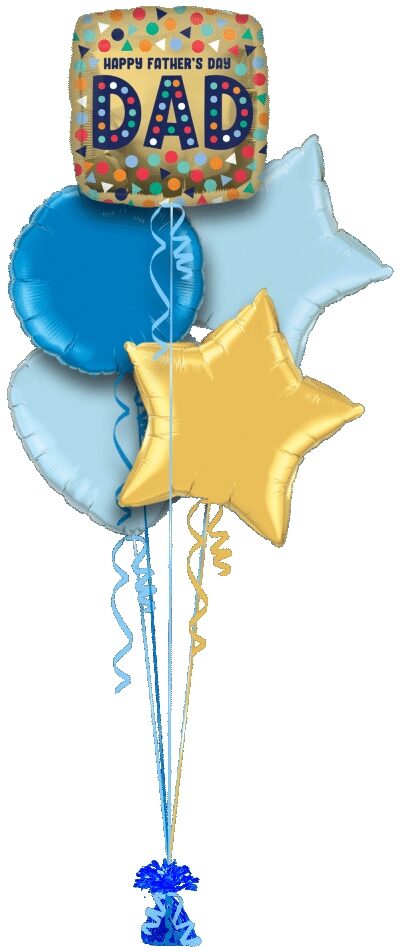 Happy Fathers Day Gold Square