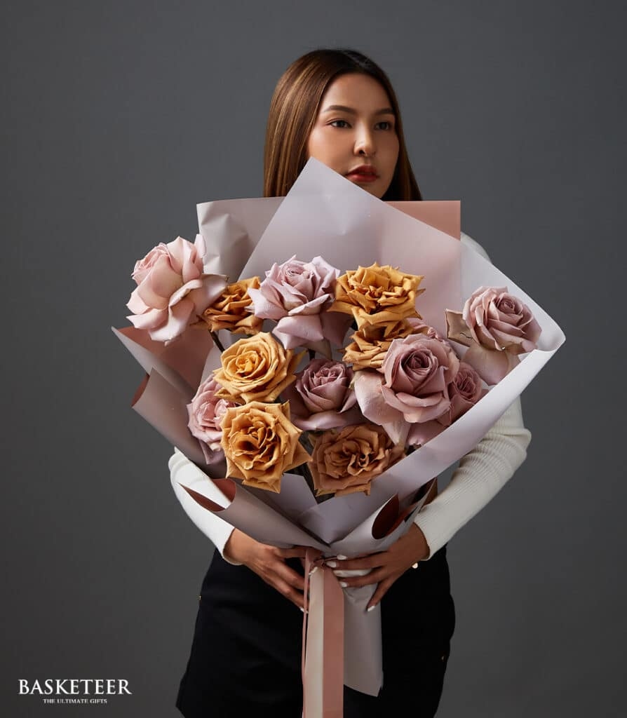 Muted Elegance Roses Bouquet