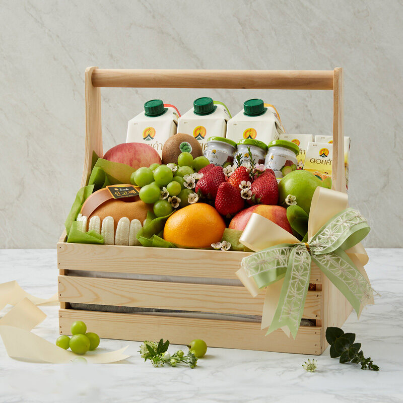 Doi Kham Drink Basket & Fresh Fruit Basket