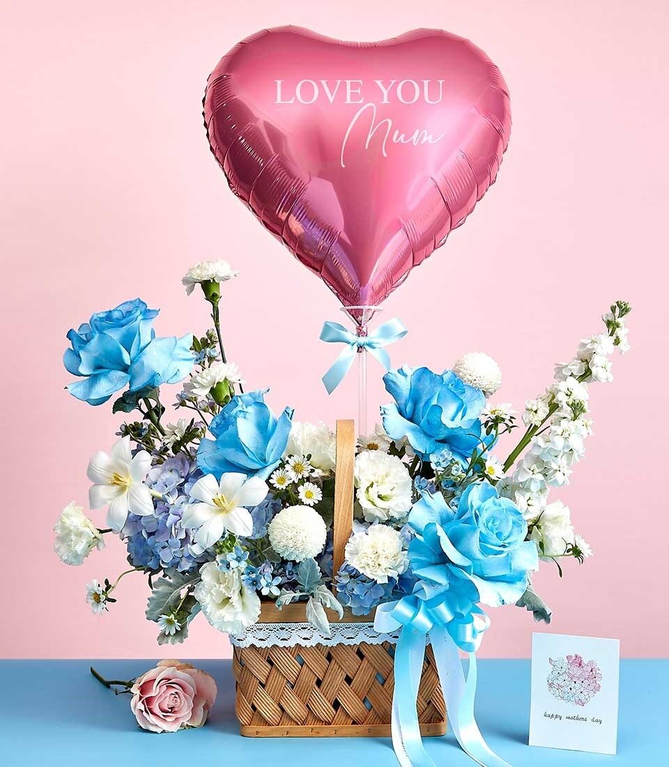 Love You Mum Flower Basket
