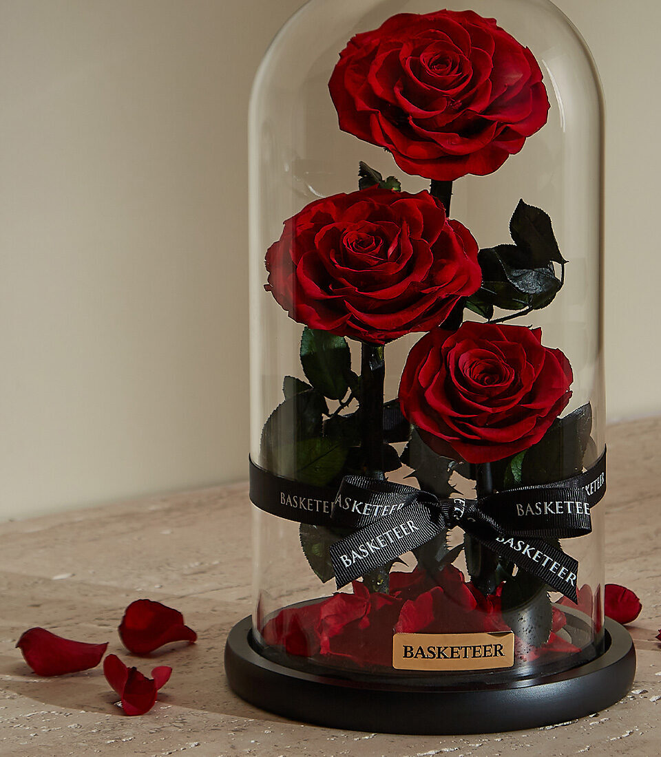 Eternal Love Red Roses in Glass Dome