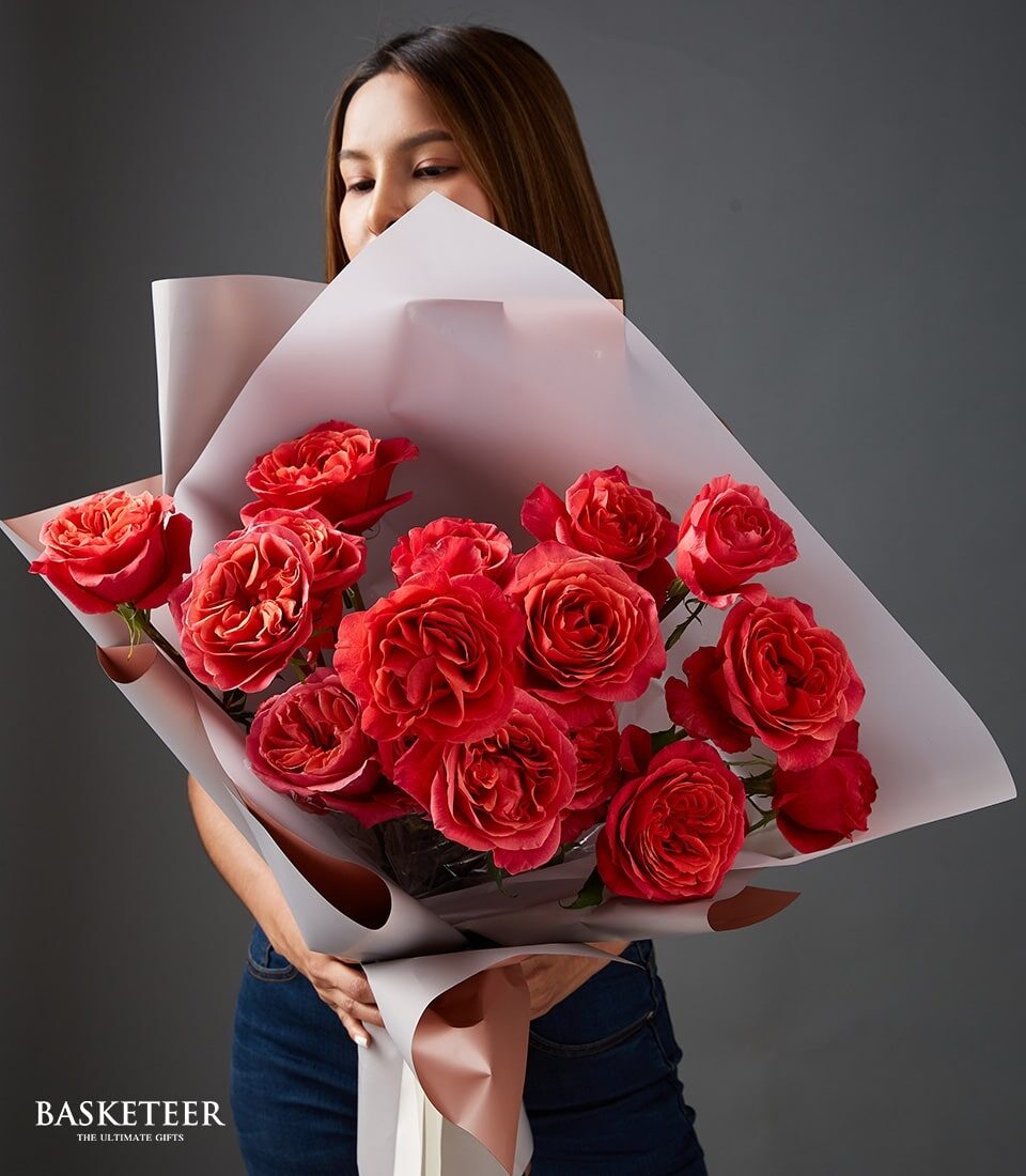Scarlet Elegance Red Rose Bouquet