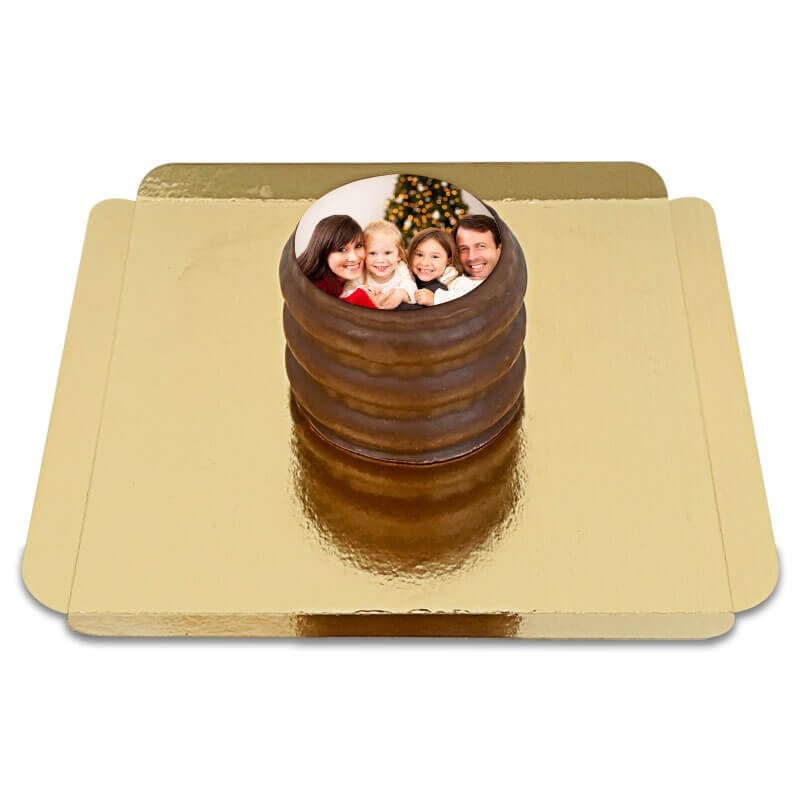 Milk Chocolate Baumkuchen with Photo (1 piece)