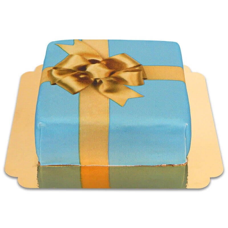 Gift cake blue