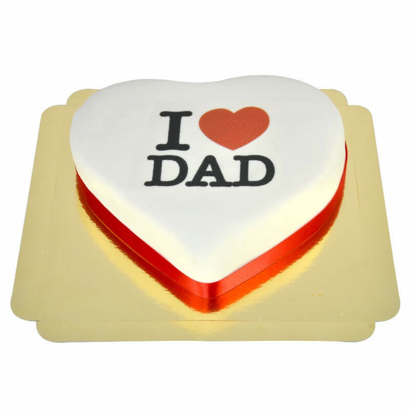 I Love Dad Heart Cakes (Medium (25cm X 24cm (10 Servings)))