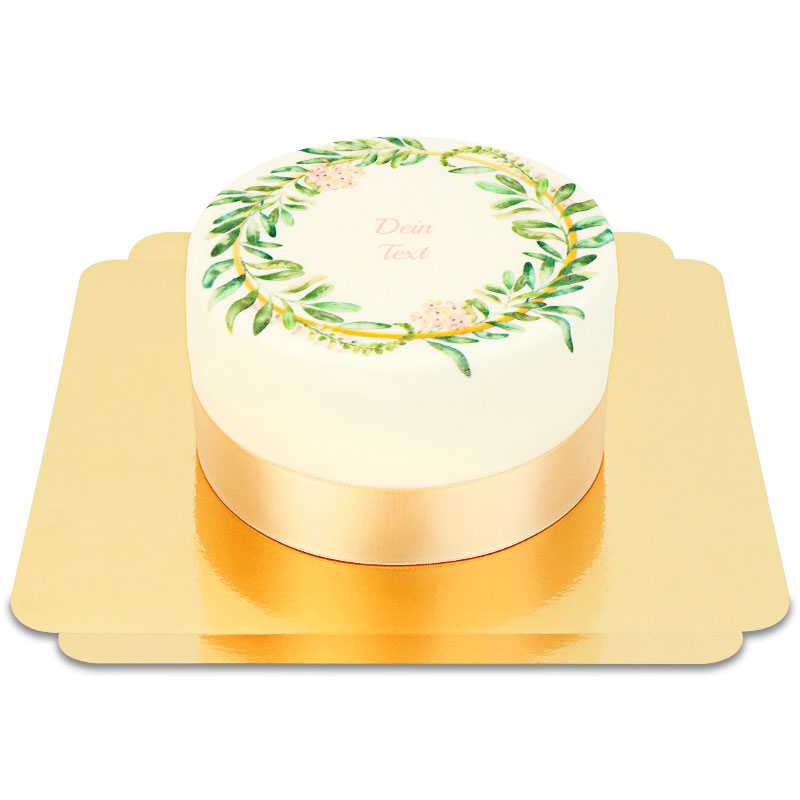 Deluxe Eucalyptus Cake + Individual Inscription (Small(18cm (12 servings)))