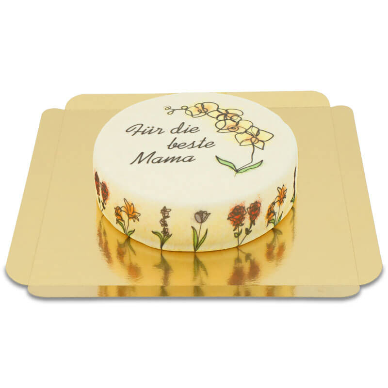 Floral cake "For the best mom" (Small (18 cm (6 servings)))