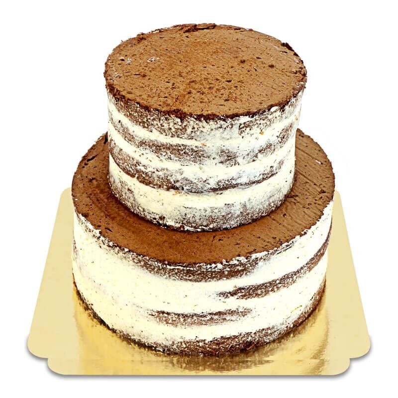 Naked Cake Chocolate-Vanilla 2-Tier