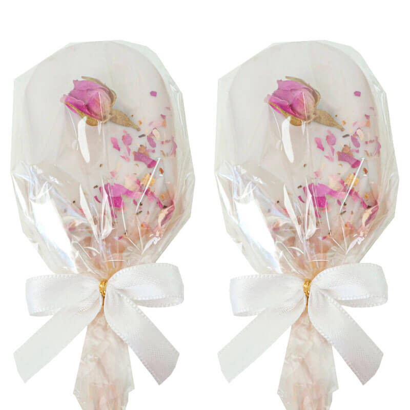 White Rose Petals Cake Popsicles (10 pieces)