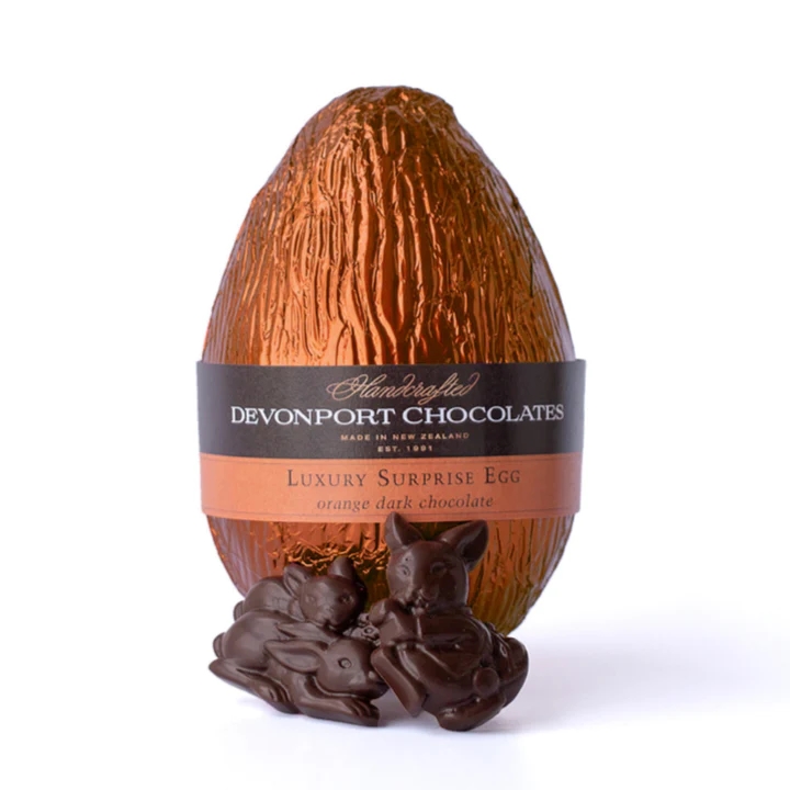 Devonport Chocolates Surprise Egg - Orange Dark Chocolate