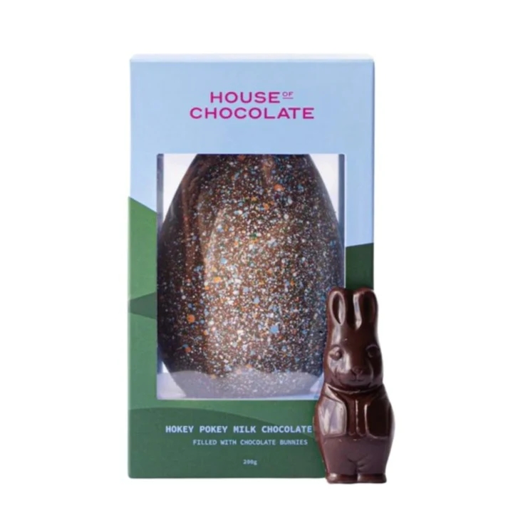 House Of Chocolate Hand Painted Egg Raspberry Coconut Dark Chocolate