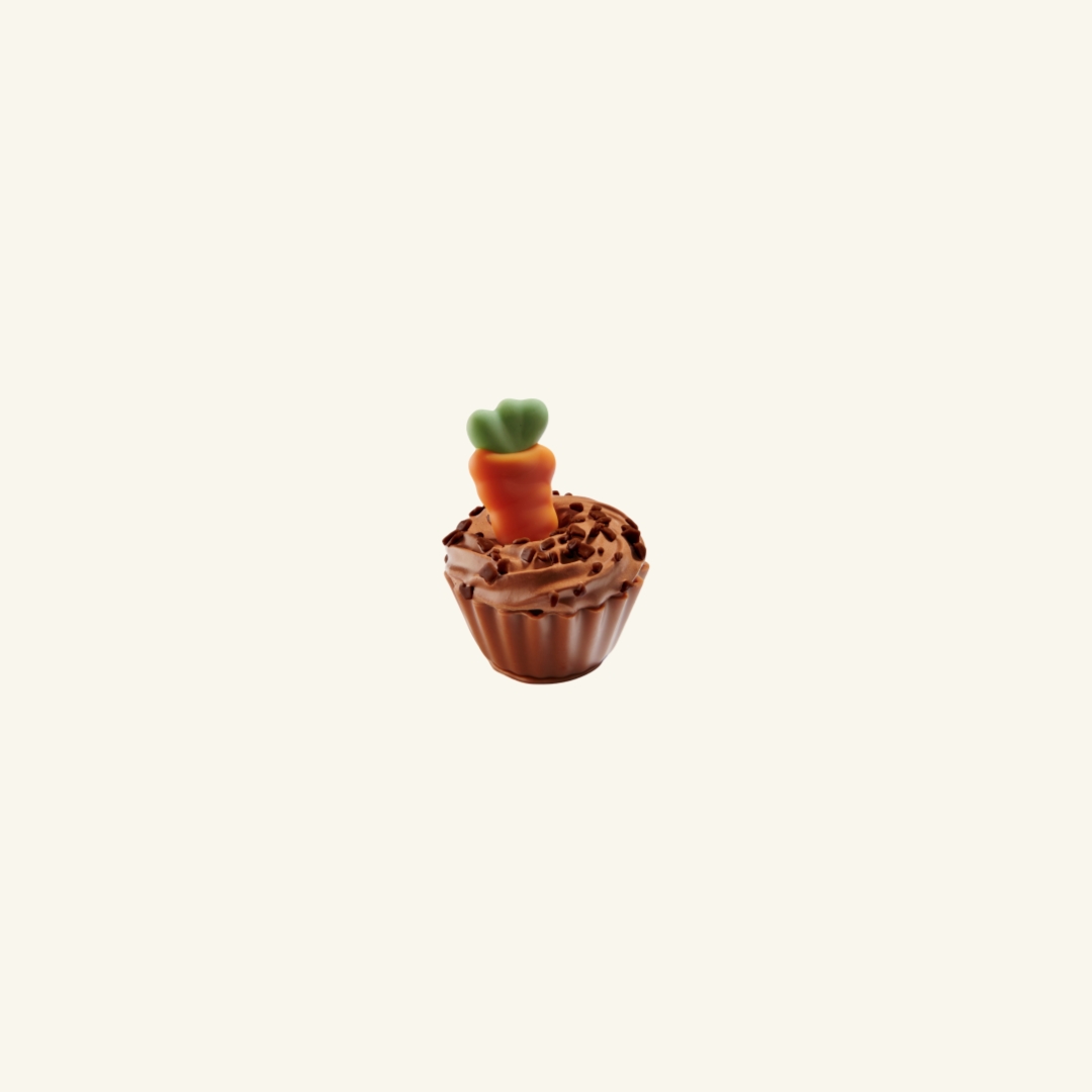 Cupcake carrot – bag 130g - 2 pcs