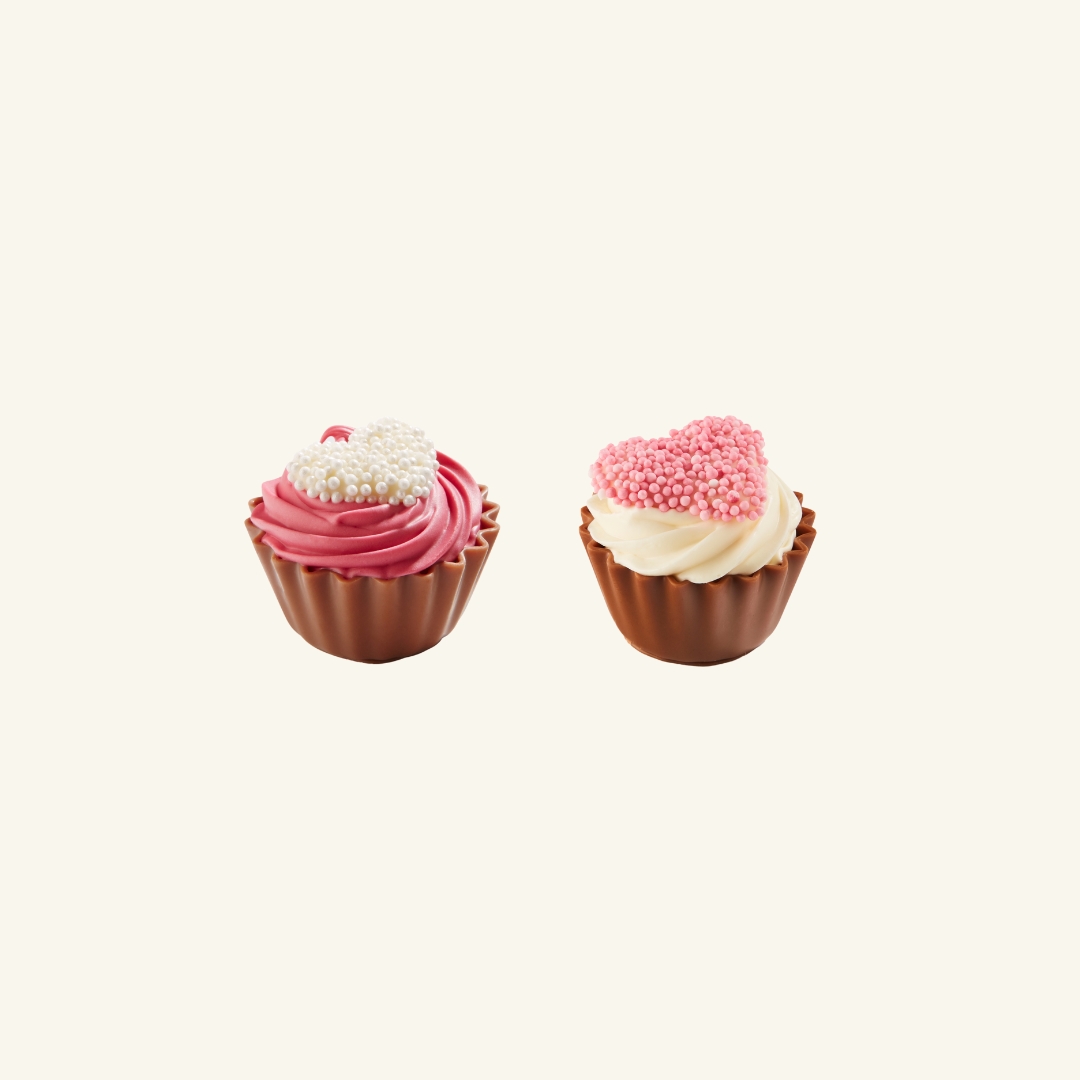 3 Cupcakes with heart - bag 100g