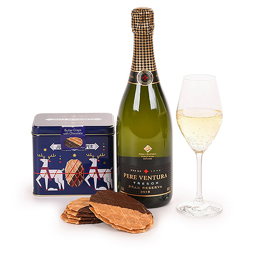 Cava and Cookies Gift with Pere Ventura and Jules Destrooper