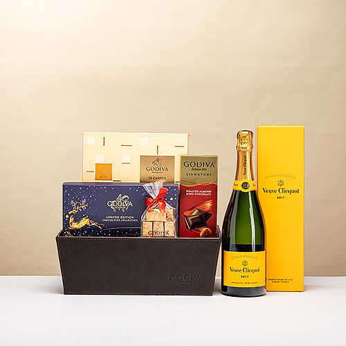 Godiva Magnificent Festive Hamper with Veuve Clicquot