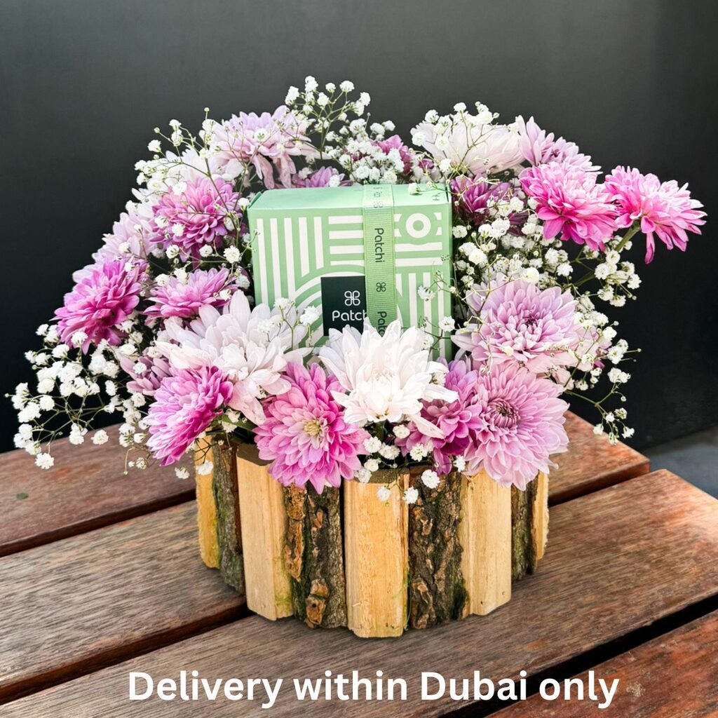 Pink Flowers & Chocolate Combo