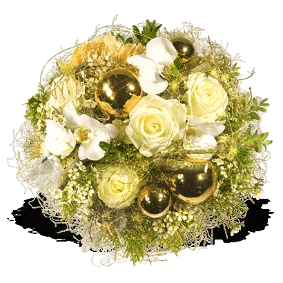 Christmas biedermeier White gold (Small)