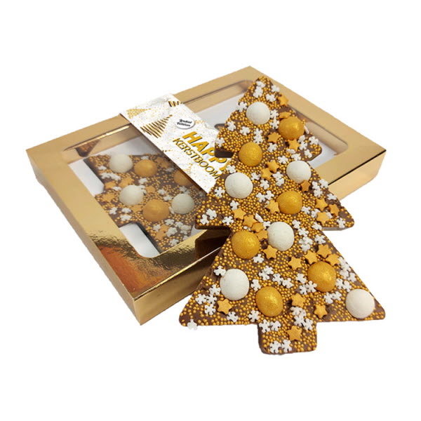 Happy Chocolate "Christmas Tree" - Luxury Golden Box