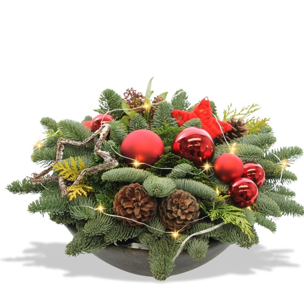 Christmas centerpiece "Atmospheric Red" (Medium)