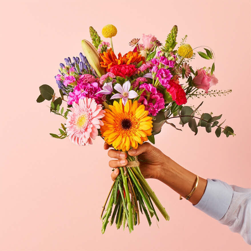 Bouquet Soft colors with Chocolate truffles for mother (medium)