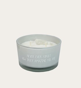 My Flame Scented Candle You are Amazing with Rock Crystal