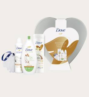 Dove Coconut in Heart Tin Gift Set