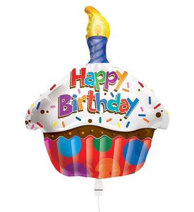 Balloon Happy Birthday Cupcake
