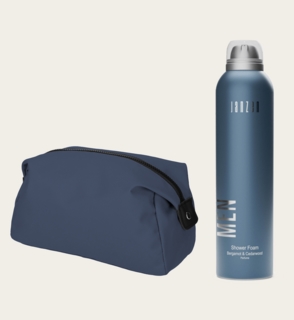 Gift set toiletry bag with JANZEN Shower Foam Men