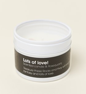 Rockstyle Scented Candle with Rose Quartz - Lots of Love