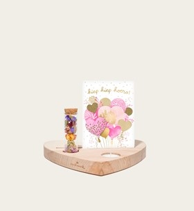 Letterbox Wish Flowers Tea Light Card Holder Heart