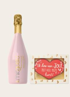 I Love You Chocolate Heart Gift Set with Rosé Prosecco