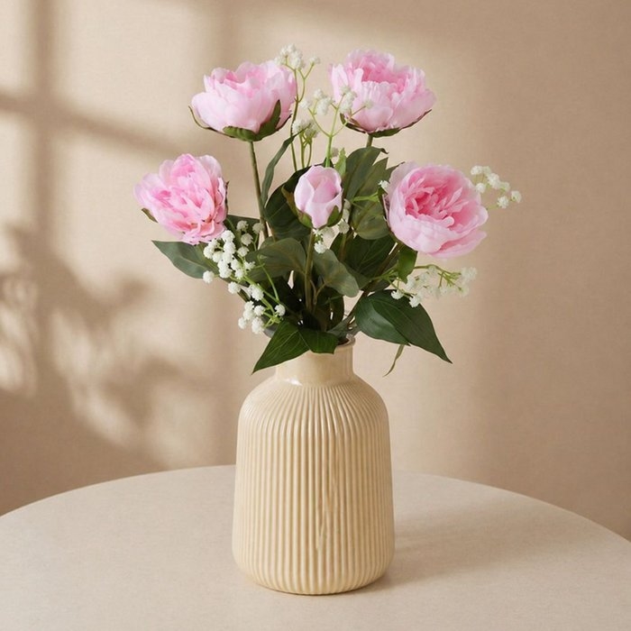Silk artificial flowers | Peonies with plaster