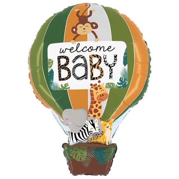 Balloon | XL | Jungle Hot Air Balloon | Welcome Baby