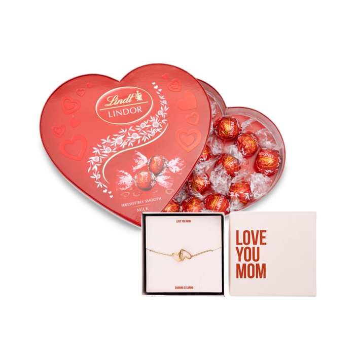 Heart of gold | Love You Mom Bracelet & Lindt LINDOR