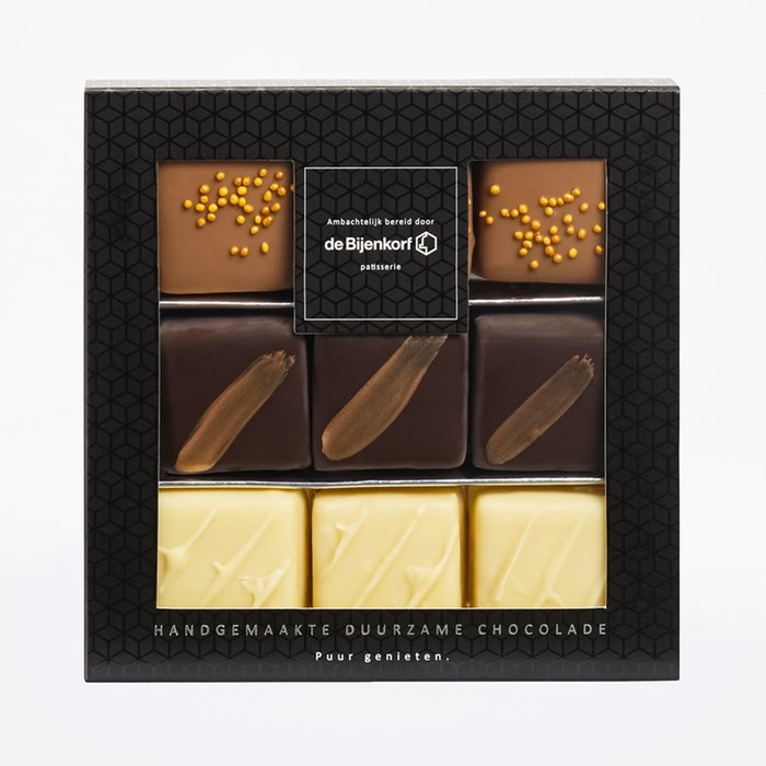 Patisserie de Bijenkorf | Chocolates | 9 pieces