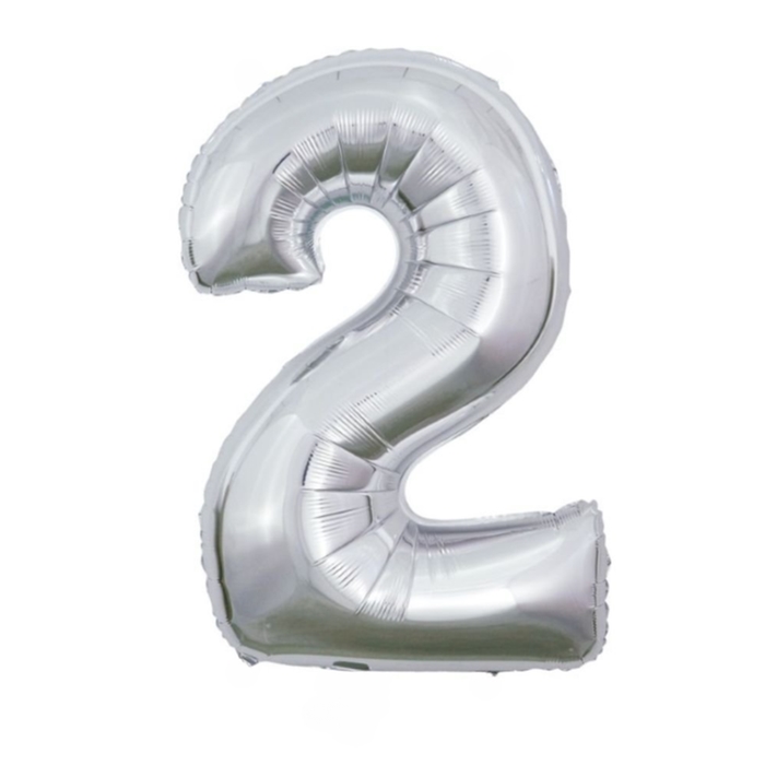 Balloon | XL | Number 2 | Silver