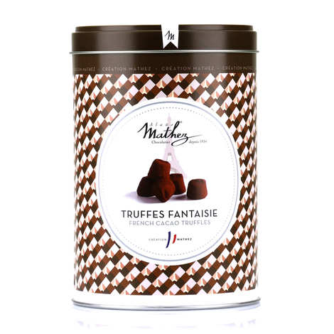 Cocoa Nibs Truffles in tin box