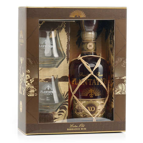 Plantation Rum XO 20th Anniversary gift box (2 glasses)